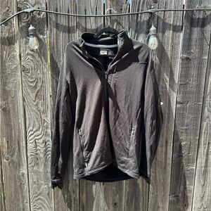 Icebreaker Merino Men’s Black Quantum Full Zip Long Sleeve size medium